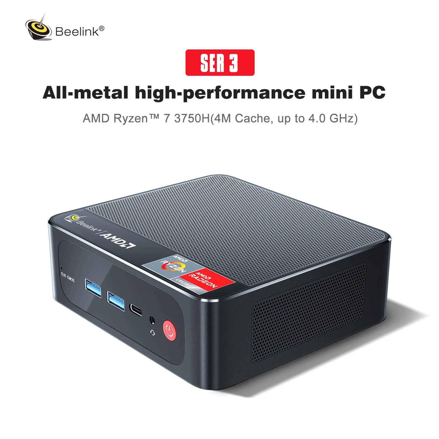 Beelink SER 3 ̴ PC Win10 AMD Ryzen7 3750H Ͻ ǻ Wifi 5 4M ĳ ӿ ǻ DDR4 4.0HGHZ 4K ̴ ý 